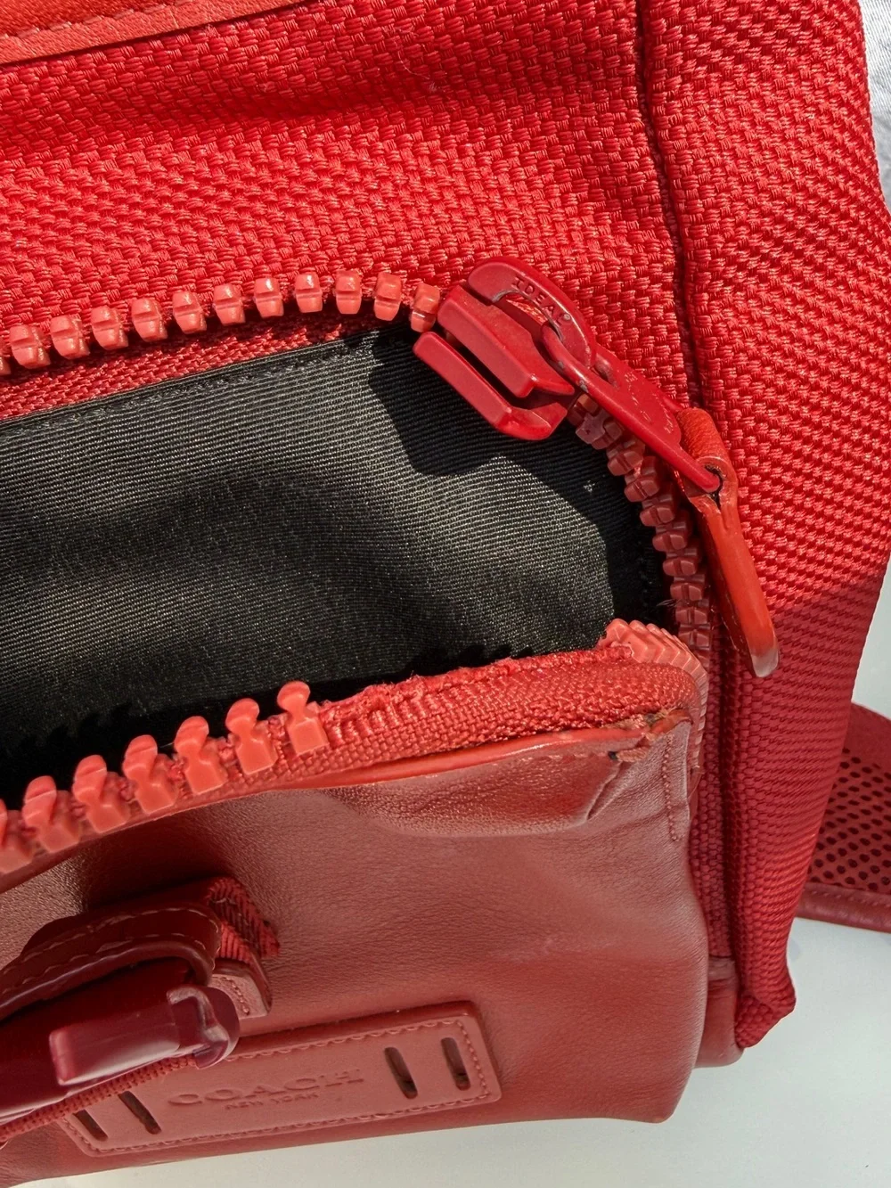 Coach vintage red backpack